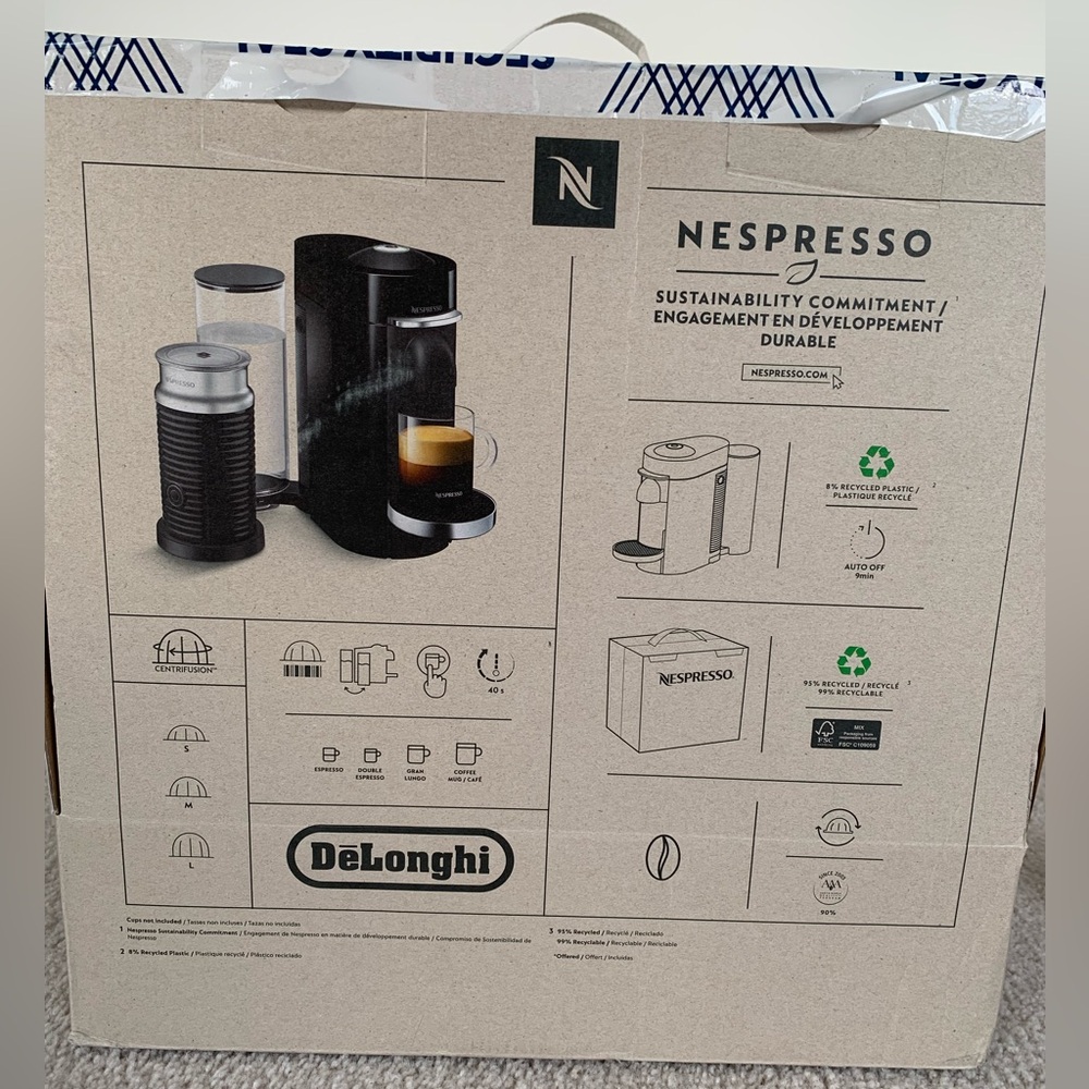 DeLonghi Nespresso Vertuo Plus Coffee Machine - Picture 2 of 3